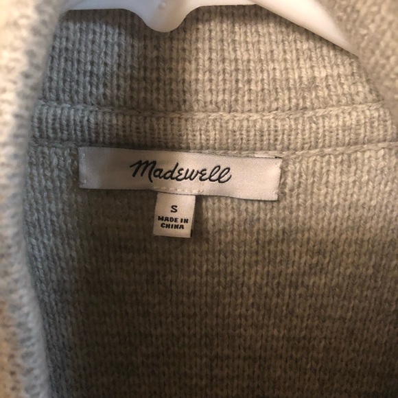 madewell gray Spencer Sweater-Coat sz s - Picture 2 of 8